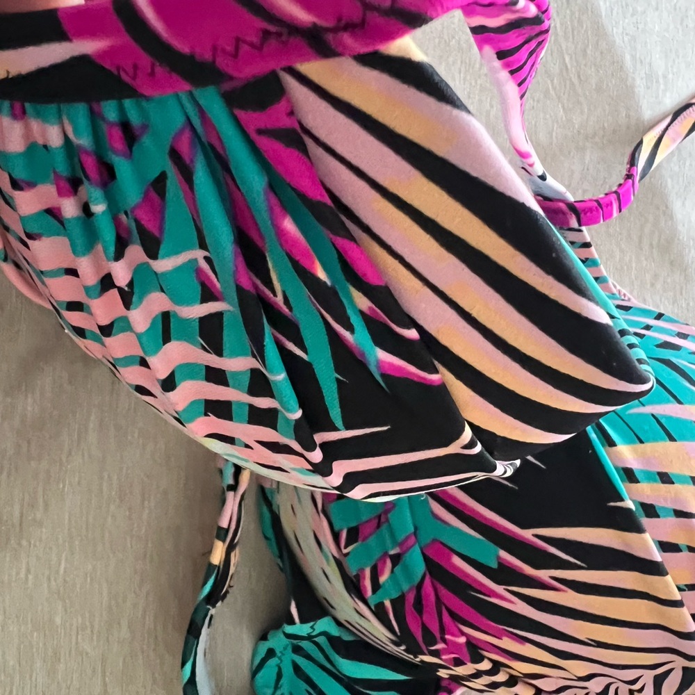 Shade & Shore Push Up Padded Bikini Top Multi Color Print Size 36D - Picture 11 of 12